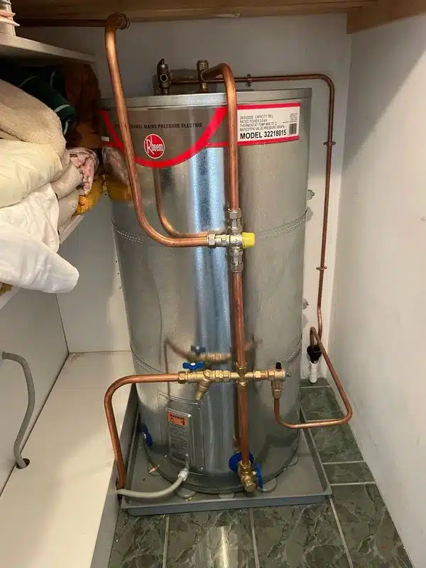 hot water cylinder size
